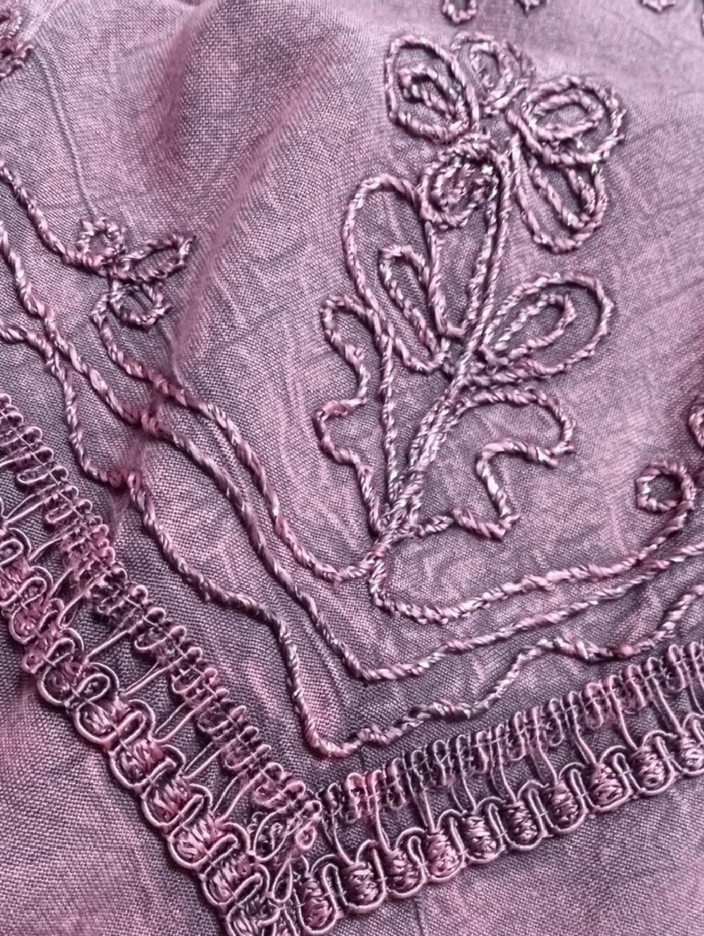 Sakkas Lavender-Purple Sundress w/Embroidery Detailing. Size S/M - Picture 14 of 14